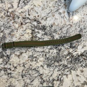 Olive Green Nylon Webbing 18 ML Watch strap